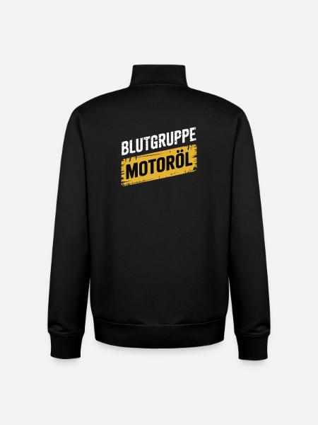 Blutgruppe Motoröl Schrauber Design - Unisex Organic Zip Sweatshirt von Stanley/Stella - Schwarz