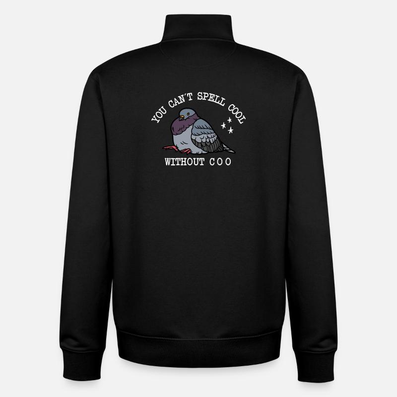 Taube Can’t Spell Cool - Unisex Organic Zip Sweatshirt von Stanley/Stella - Schwarz