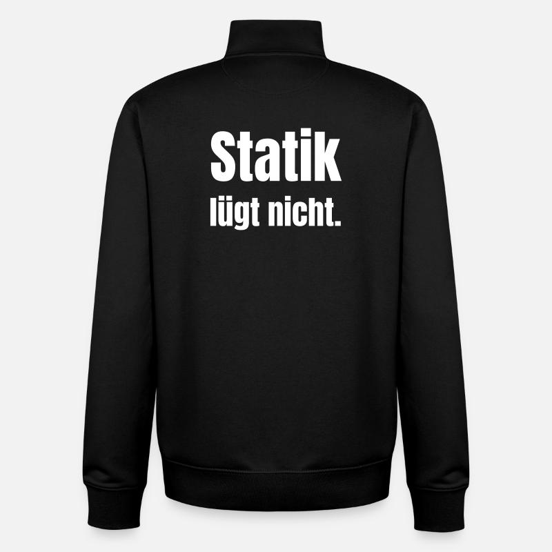 Statik lügt nicht. - Unisex Organic Zip Sweatshirt von Stanley/Stella - Schwarz