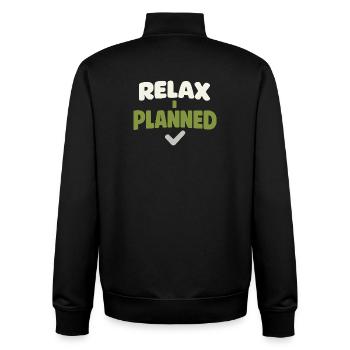 Family Provision Emergency Planner Prepper - Unisex Organic Zip Sweatshirt by Stanley/Stella - black - Back - AI Model Male 185 light (185cm)