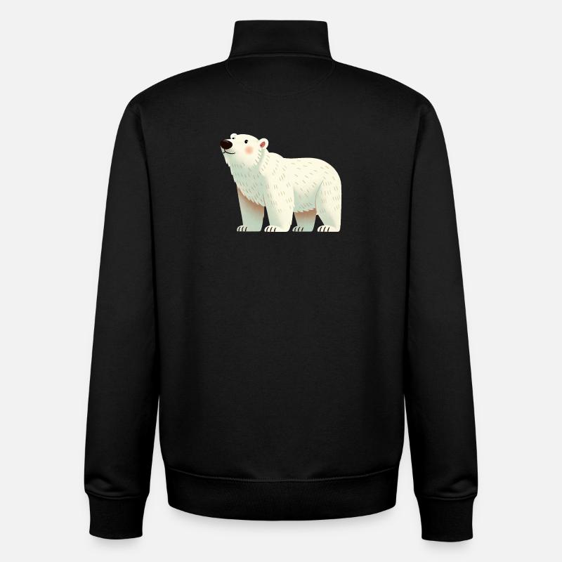 Eisbär - Unisex Organic Zip Sweatshirt von Stanley/Stella - Schwarz