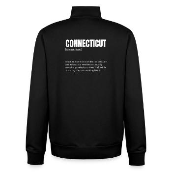 Connecticut Attitude Glyph - Unisex Organic Zip Sweatshirt von Stanley/Stella - Schwarz - Hinten - AI Model Male 185 light (185cm)