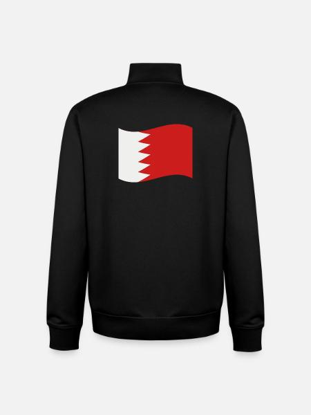 Bahrain Flag - Unisex Organic Zip Sweatshirt by Stanley/Stella - black