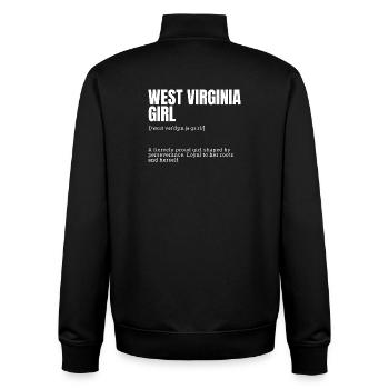 West Virginia Girl Pride - Unisex Organic Zip Sweatshirt von Stanley/Stella - Schwarz - Hinten - AI Model Male 185 light (185cm)