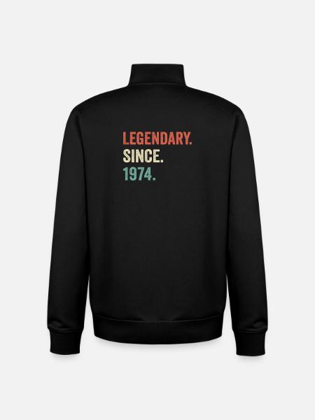 legendary since 1974 - Unisex Organic Zip Sweatshirt by Stanley/Stella - black