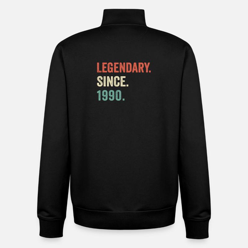 legendary since 1990 - Sweat zippé unisexe en coton bio Stanley/Stella - noir