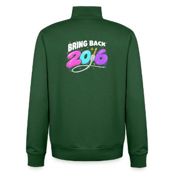 Bring Back 2016 Nostalgia Y2K Vibes - Unisex Organic Zip Sweatshirt by Stanley/Stella - bottle green - Back - AI Model Male 185 dark (185cm)