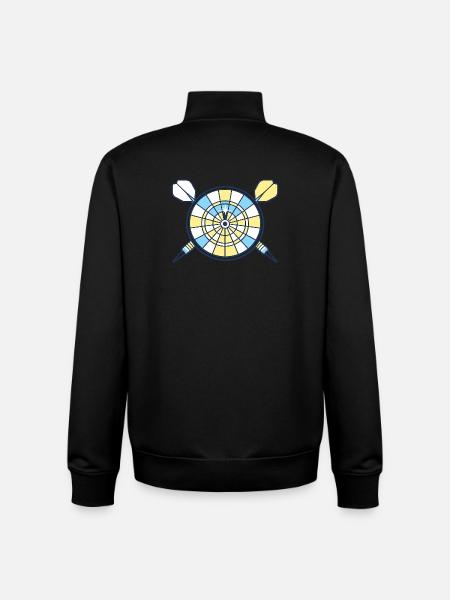 Cible Dart - Sweat zippé unisexe en coton bio Stanley/Stella - noir