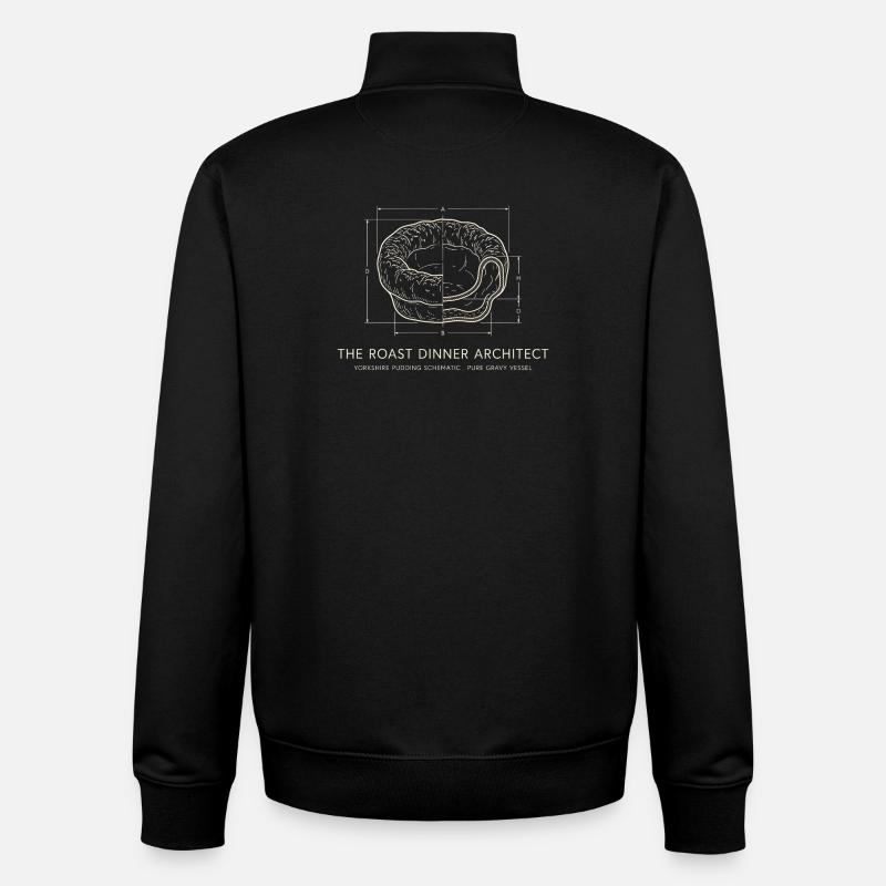 Bratendinner-Architekt – Yorkshire Pudding - Unisex Organic Zip Sweatshirt von Stanley/Stella - Schwarz