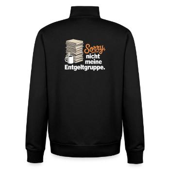 Sorry Nicht Meine Entgeltgruppe Beamte TVöD Büro - Unisex Organic Zip Sweatshirt von Stanley/Stella - Schwarz - Hinten - AI Model Male 185 light (185cm)
