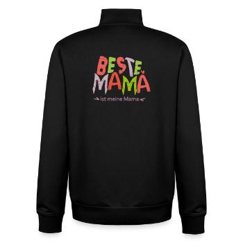 Beste Mama  - Unisex Organic Zip Sweatshirt von Stanley/Stella - Schwarz - Hinten - AI Model Male 185 light (185cm)