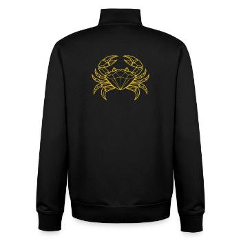 Cancer – Protection & Strength - Unisex Organic Zip Sweatshirt by Stanley/Stella - black - Back - AI Model Male 185 light (185cm)