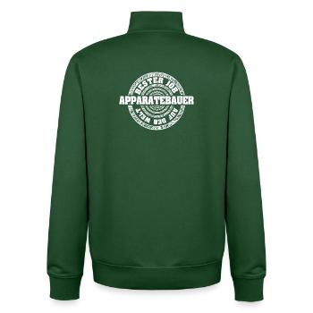 Beruf Apparatebauer - Unisex Organic Zip Sweatshirt von Stanley/Stella - Flaschengrün - Hinten - AI Model Male 185 dark (185cm)