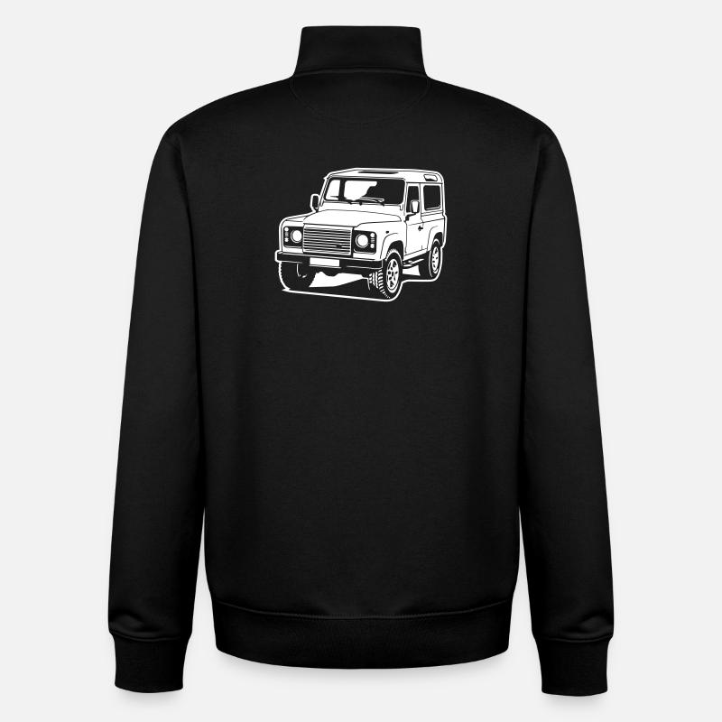 Defender (Image différente) - Sweat zippé unisexe en coton bio Stanley/Stella - noir