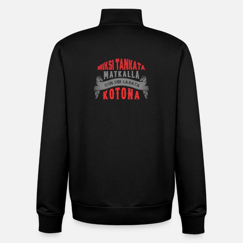 Ein Elektroautofahrer sagt - Unisex Organic Zip Sweatshirt von Stanley/Stella - Schwarz