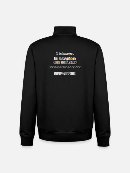 Passion du Métier Bancaire Collage - Sweat zippé unisexe en coton bio Stanley/Stella - noir