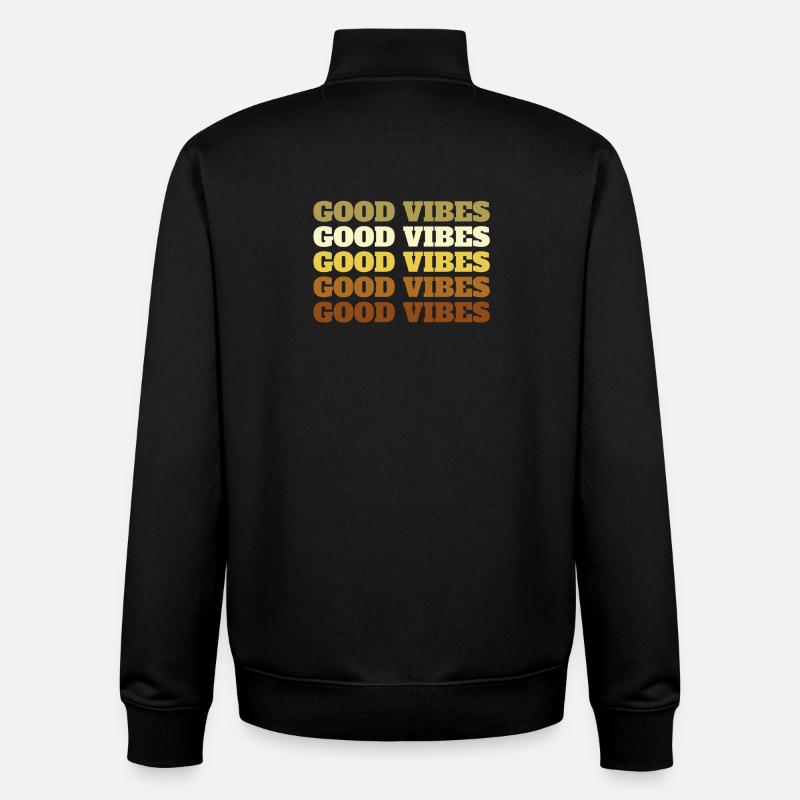 Good Vibes - Unisex Organic Zip Sweatshirt von Stanley/Stella - Schwarz