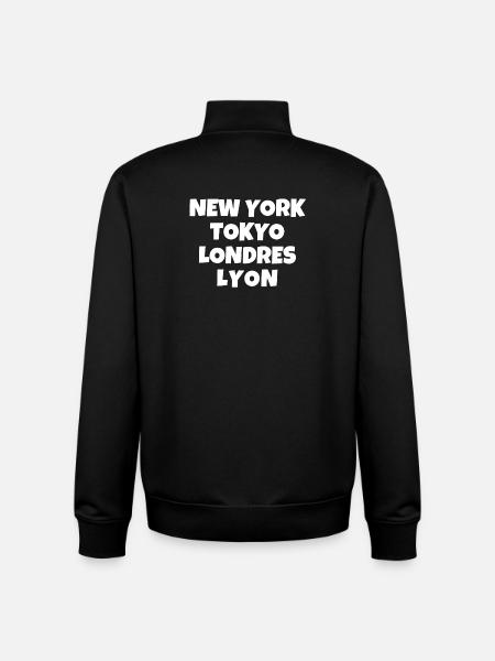 Lyon, French City, Rhône-Alpes - Unisex Organic Zip Sweatshirt by Stanley/Stella - black
