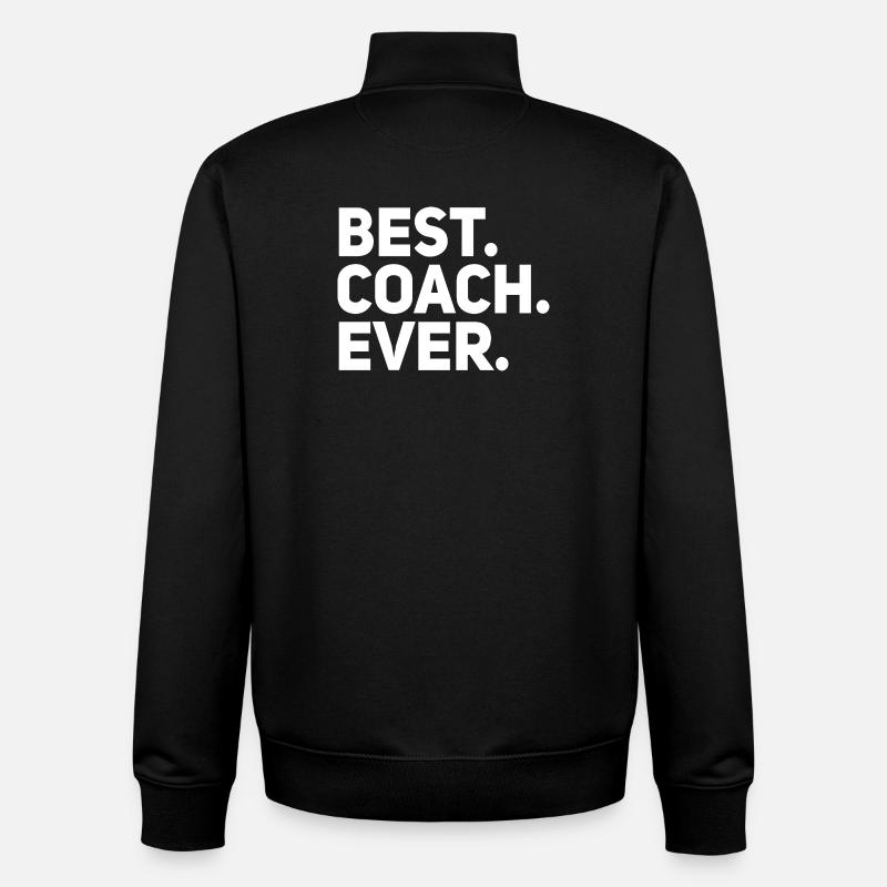 Bester Trainer aller Zeiten - Unisex Organic Zip Sweatshirt von Stanley/Stella - Schwarz