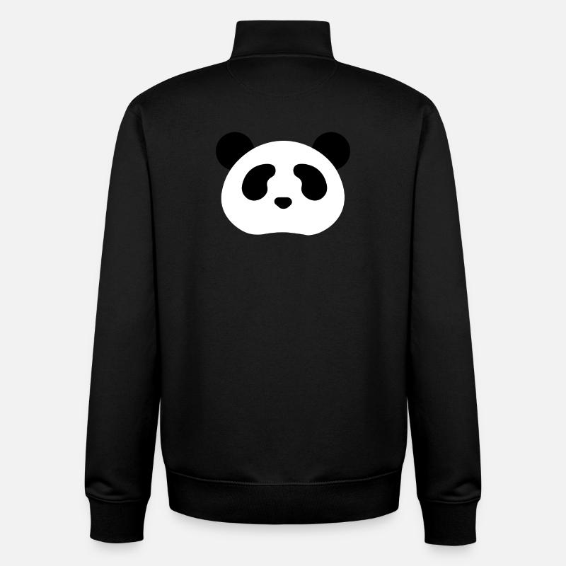 Panda Bear - Unisex Organic Zip Sweatshirt von Stanley/Stella - Schwarz