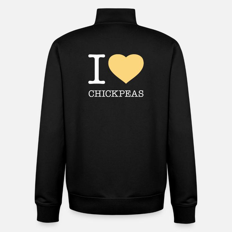 I LOVE CHICKPEAS - Unisex Organic Zip Sweatshirt von Stanley/Stella - Schwarz
