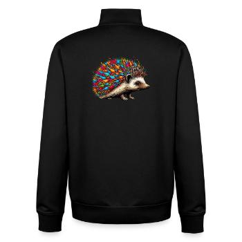 Igel - Unisex Organic Zip Sweatshirt von Stanley/Stella - Schwarz - Hinten - AI Model Male 185 light (185cm)