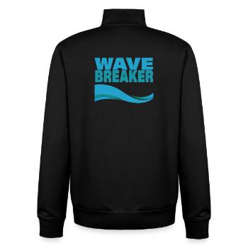 WAVE BREAKER - Unisex Organic Zip Sweatshirt von Stanley/Stella - Schwarz - Hinten - AI Model Male 185 light (185cm)