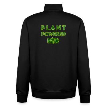 Alimenté par des plantes - Sweat zippé unisexe en coton bio Stanley/Stella - noir - Dos - AI Model Male 185 light (185cm)