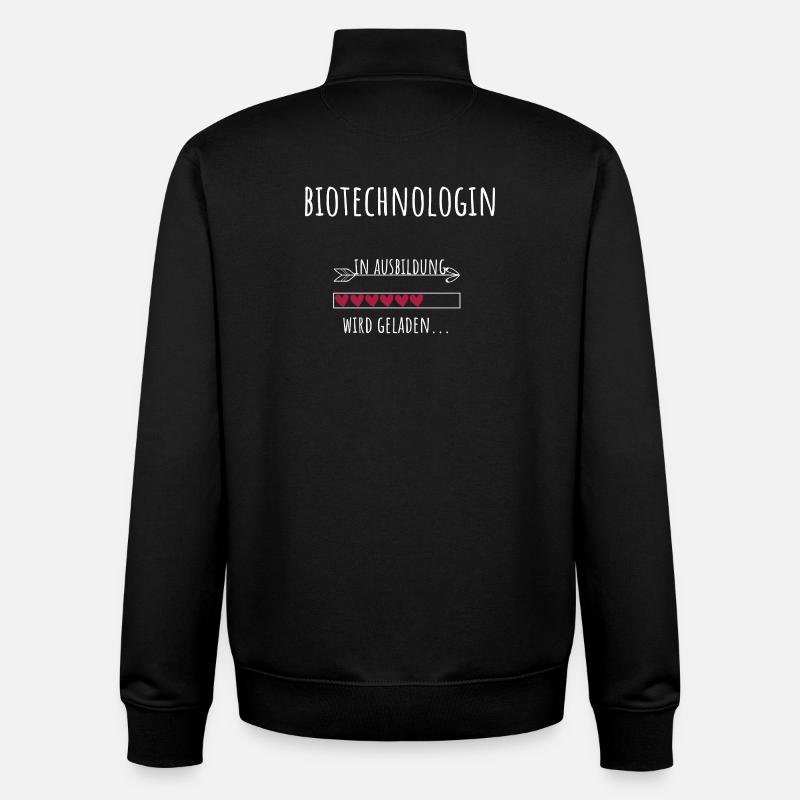 Biotechnologist training is invited - Unisex Organic Zip Sweatshirt by Stanley/Stella - black