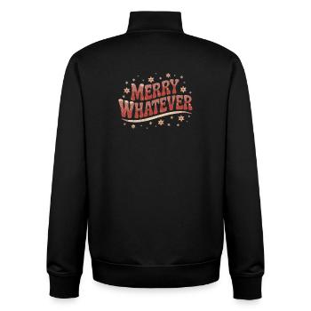 Funny Christmas motif Christmas grouch - Unisex Organic Zip Sweatshirt by Stanley/Stella - black - Back - AI Model Male 185 light (185cm)