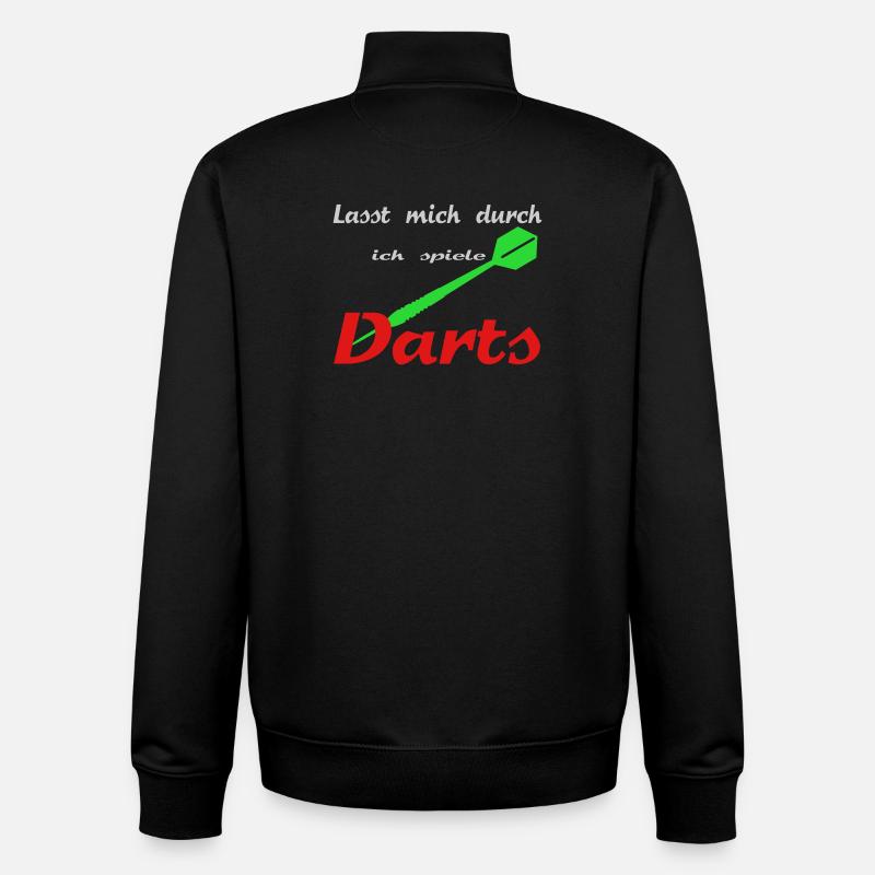 darts - Unisex Organic Zip Sweatshirt by Stanley/Stella - black