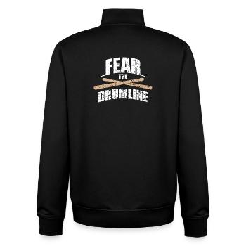 Fear The Drum Line Baguettes de batterie vintage Design musical - Sweat zippé unisexe en coton bio Stanley/Stella - noir - Dos - AI Model Male 185 light (185cm)