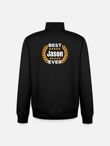 Best Jason Ever Legend Name Gift - Unisex Organic Zip Sweatshirt by Stanley/Stella - black