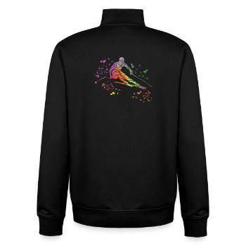 Alpine skiing Winter sports Nordic skiing - Unisex Organic Zip Sweatshirt by Stanley/Stella - black - Back - AI Model Male 185 light (185cm)