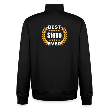 Bester Steve aller Zeiten Legende Name Geschenk - Unisex Organic Zip Sweatshirt von Stanley/Stella - Schwarz - Hinten - AI Model Male 185 light (185cm)