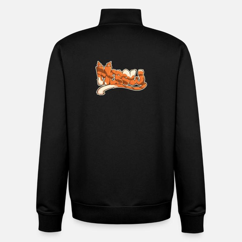 Merow, ein gezogenes Wort - Unisex Organic Zip Sweatshirt von Stanley/Stella - Schwarz