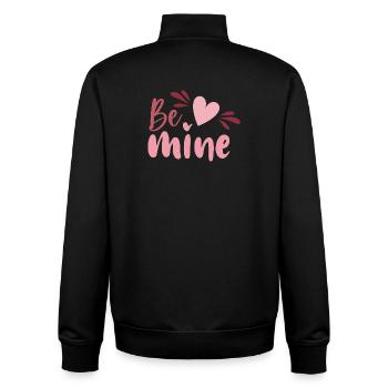 Be Mine Heart Skript - Unisex Organic Zip Sweatshirt von Stanley/Stella - Schwarz - Hinten - AI Model Male 185 light (185cm)