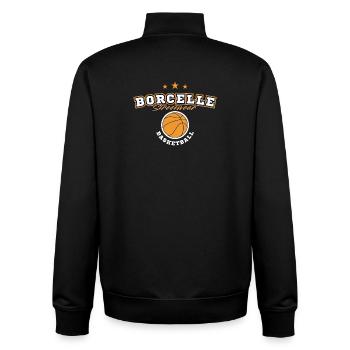 Borcellle Basket Streetwear - Sweat zippé unisexe en coton bio Stanley/Stella - noir - Dos - AI Model Male 185 light (185cm)
