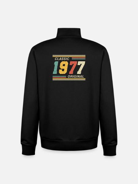 Classic 1977 original 1977 - Unisex Organic Zip Sweatshirt by Stanley/Stella - black
