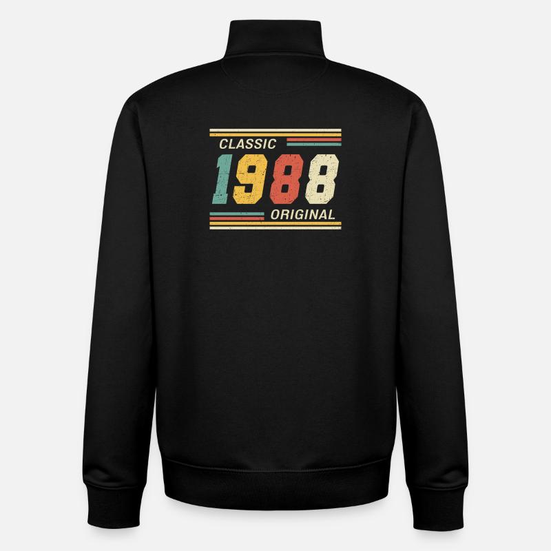 Classic 1988 original 1988 - Unisex Organic Zip Sweatshirt by Stanley/Stella - black
