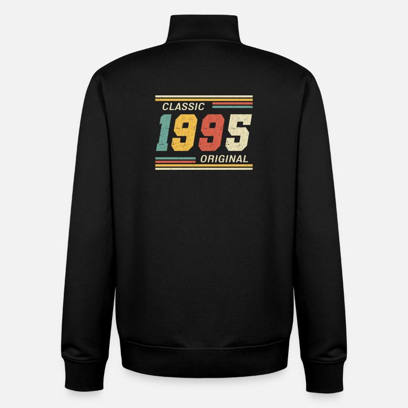 Classique 1995 original 1995 - Sweat zippé unisexe en coton bio Stanley/Stella - noir