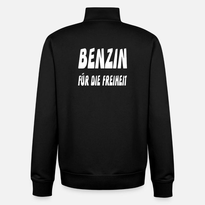 Benzin - Unisex Organic Zip Sweatshirt von Stanley/Stella - Schwarz