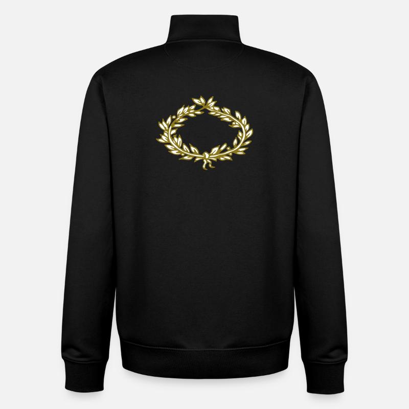 Lauriers - Sweat zippé unisexe en coton bio Stanley/Stella - noir