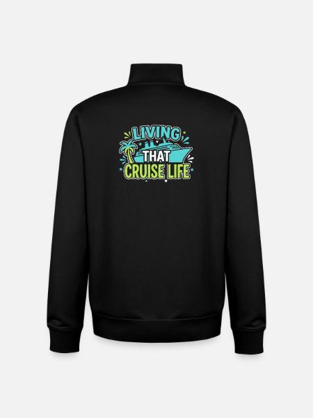 Kreuzfahrt-oma, Oma An Deck, - Unisex Organic Zip Sweatshirt von Stanley/Stella - Schwarz