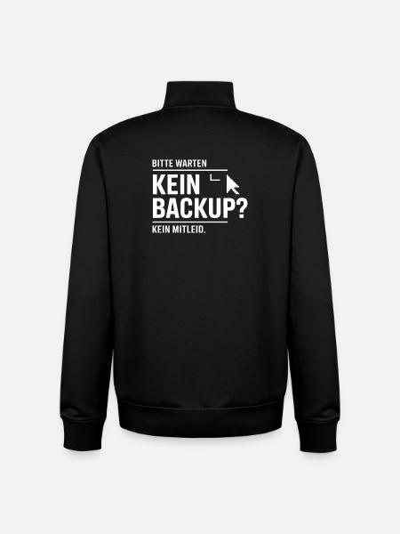 No Backup? No Mercy - Unisex Organic Zip Sweatshirt by Stanley/Stella - black