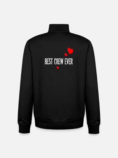 BEST CREW EVER - Unisex Organic Zip Sweatshirt by Stanley/Stella - black