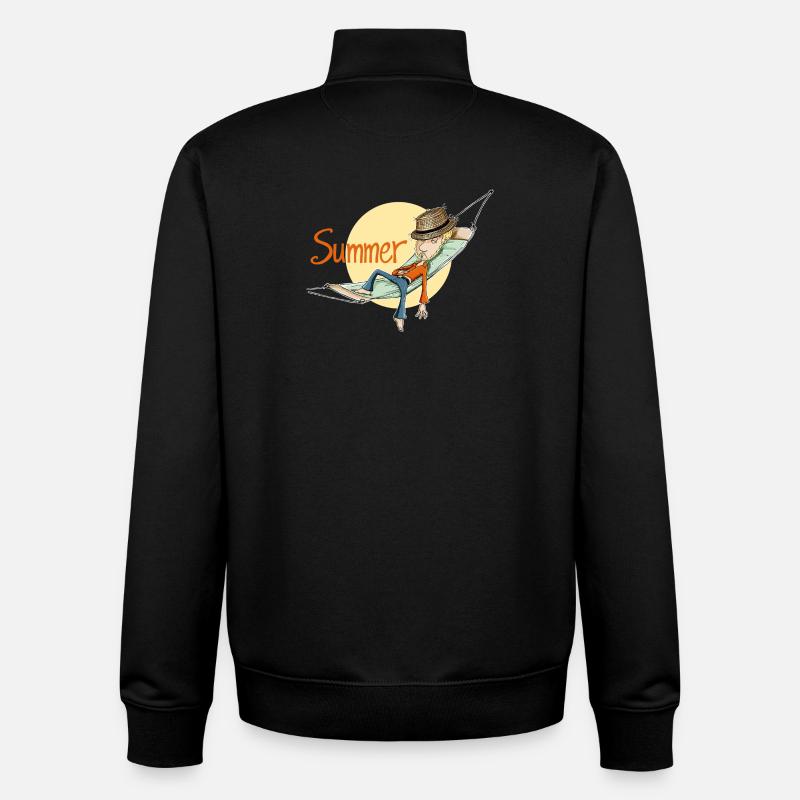 Buzzer - Sweat zippé unisexe en coton bio Stanley/Stella - noir