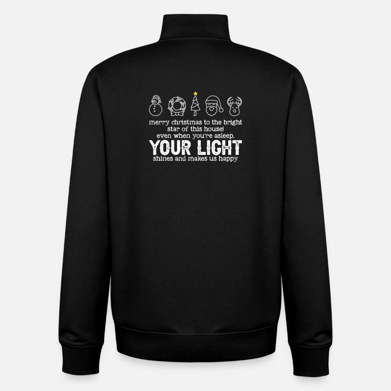 Joyeux Noël - Sweat zippé unisexe en coton bio Stanley/Stella - noir