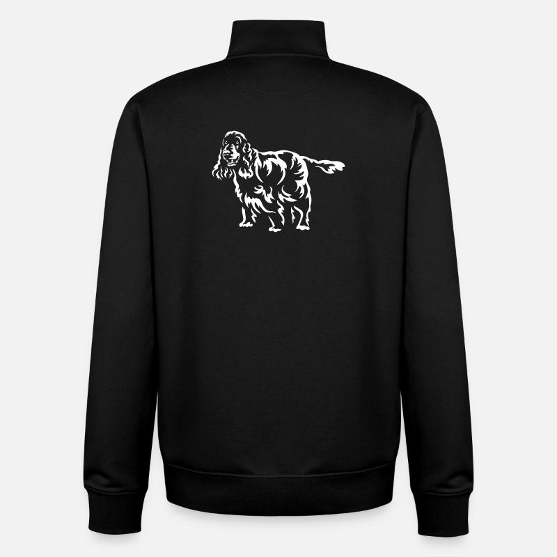 Cocker Spaniel - Unisex Organic Zip Sweatshirt by Stanley/Stella - black
