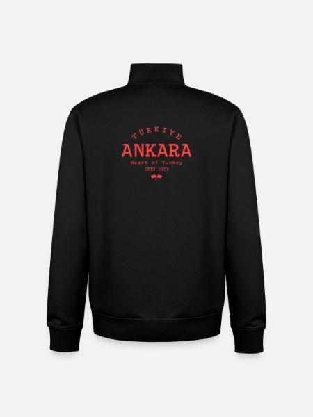 Ankara Heart of Turkey 1923 - Unisex Organic Zip Sweatshirt by Stanley/Stella - black